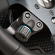 Close up on "thumb sweep" dial on left side of Logitech G Pro steering wheel.